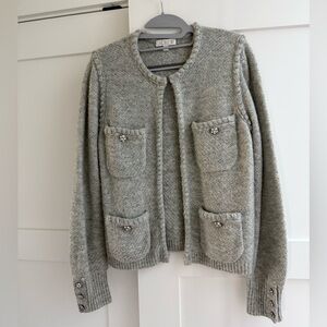 JCREW Knit with Pockets and Jewel Buttons